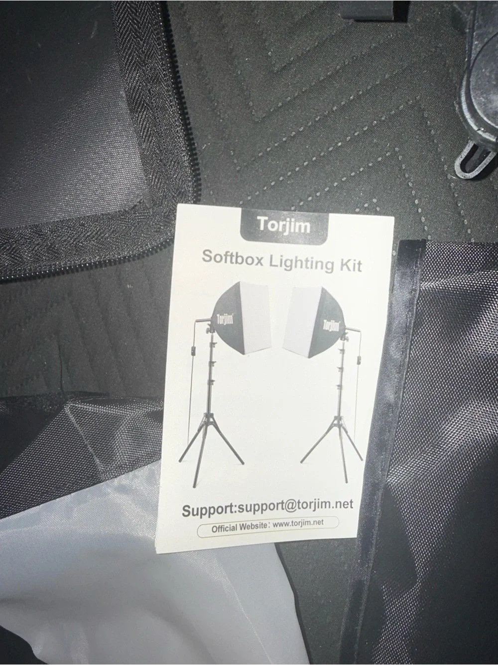 Black Photography Lighting Kit with Carry Case